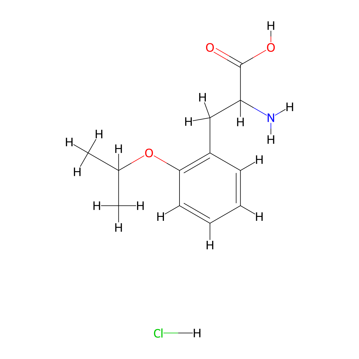 2-Amino-3-[2-(propan-2-yloxy)phenyl]propanoic acid hydrochloride molecular structure, CAS 2763756-60-9