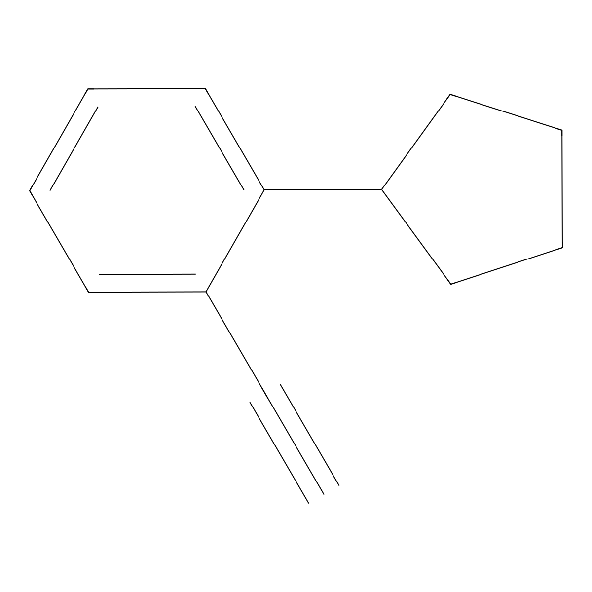 1-Cyclopentyl-2-ethynylbenzene molecular structure, CAS 2763756-61-0