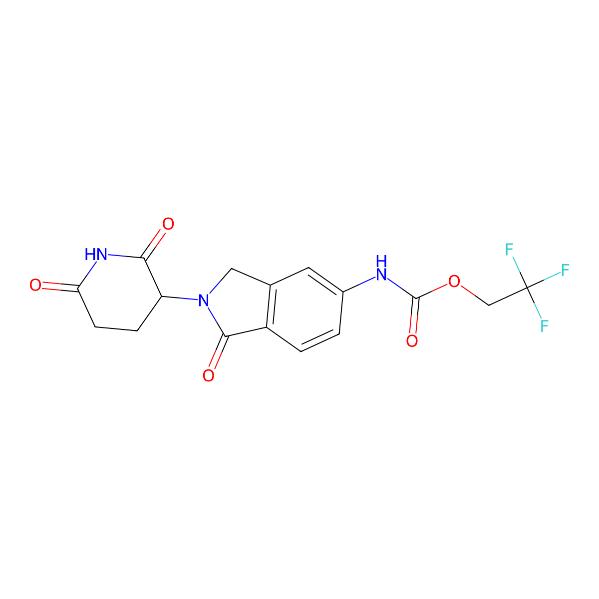 2,2,2-trifluoroethyl N-[2-(2,6-dioxopiperidin-3-yl)-1-oxo-2,3-dihydro-1H-isoindol-5-yl]carbamate molecular structure, CAS 2763756-74-5
