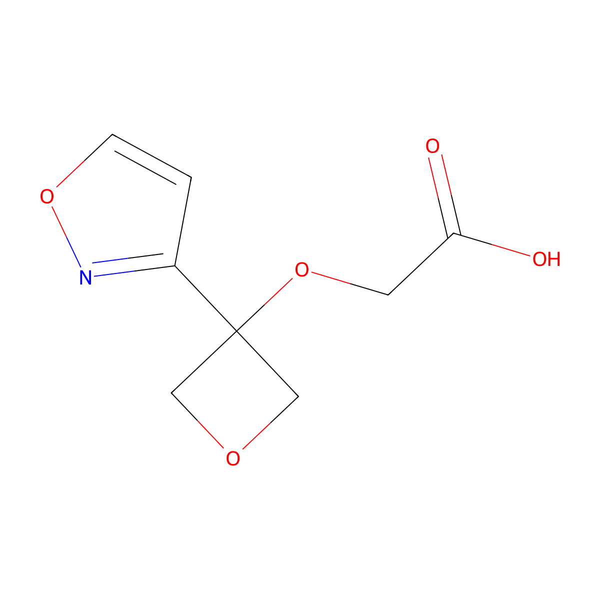 2-{[3-(1,2-Oxazol-3-yl)oxetan-3-yl]oxy}acetic acid molecular structure, CAS 2763756-78-9