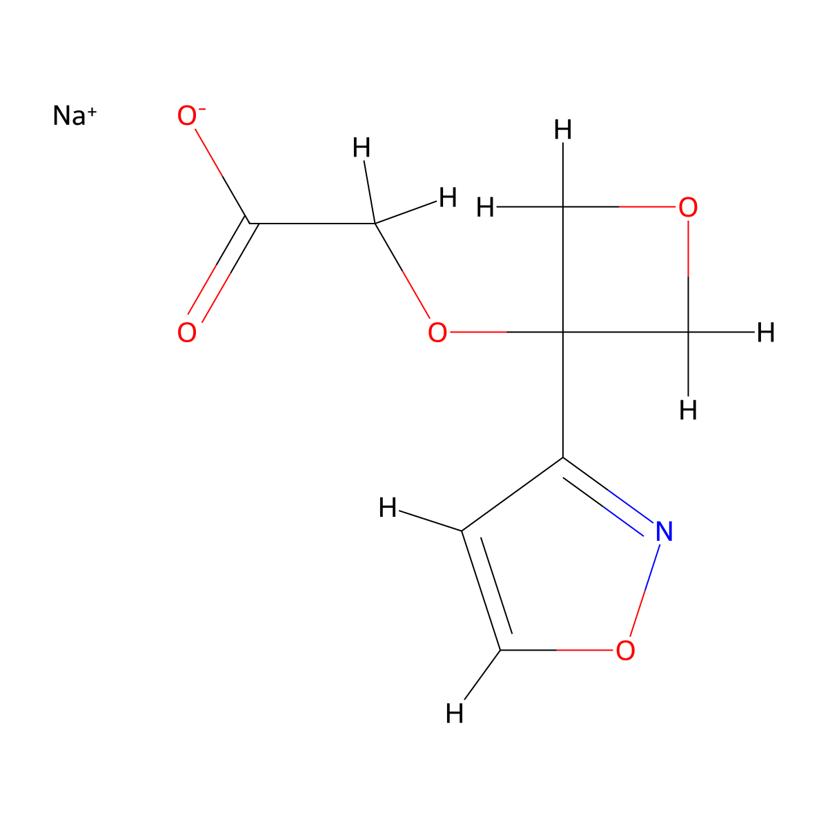Sodium 2-{[3-(1,2-oxazol-3-yl)oxetan-3-yl]oxy}acetate molecular structure, CAS 2763756-79-0