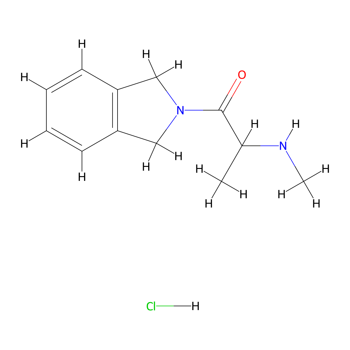 1-(2,3-dihydro-1H-isoindol-2-yl)-2-(methylamino)propan-1-one hydrochloride molecular structure, CAS 2763758-43-4