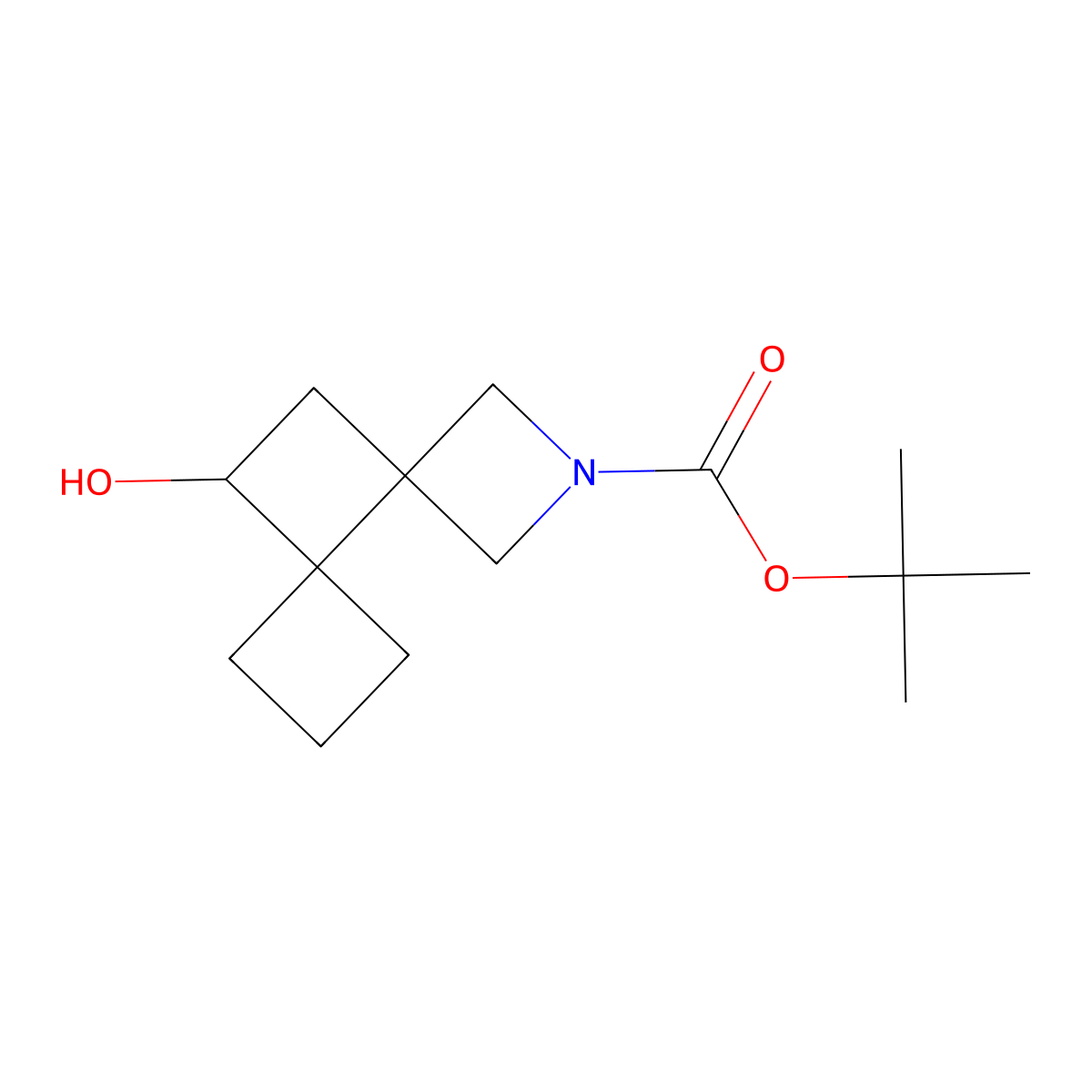 Tert-butyl 9-hydroxy-2-azadispiro[3.0.3^{5}.2^{4}]decane-2-carboxylate molecular structure, CAS 2763758-44-5