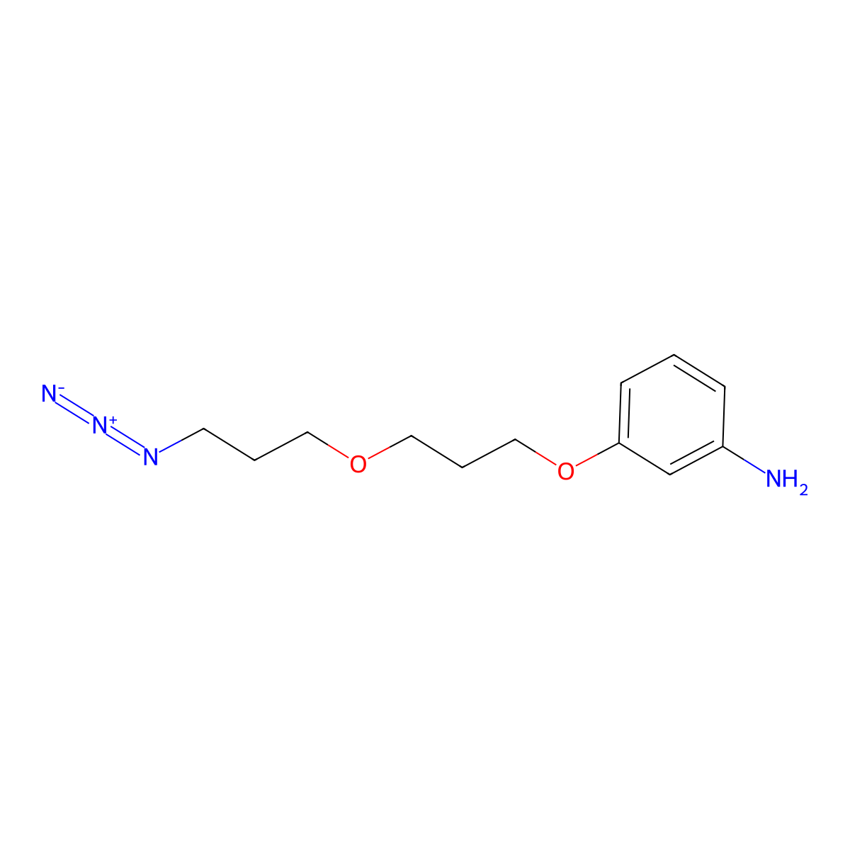 3-[3-(3-Azidopropoxy)propoxy]aniline molecular structure, CAS 2763758-47-8