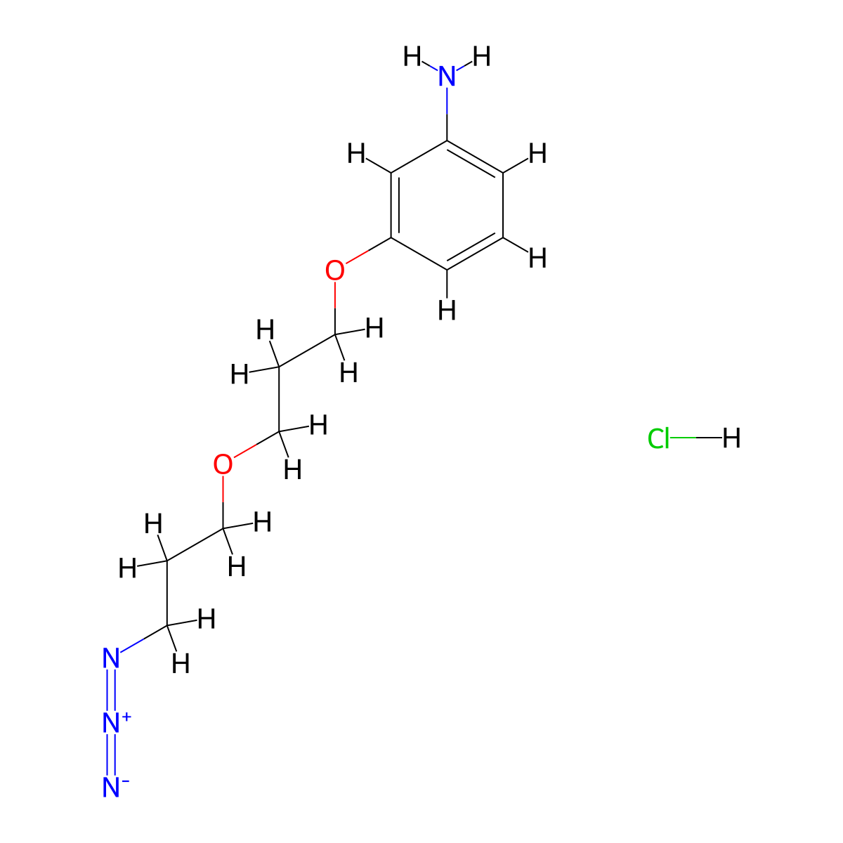 3-[3-(3-Azidopropoxy)propoxy]aniline hydrochloride molecular structure, CAS 2763758-48-9