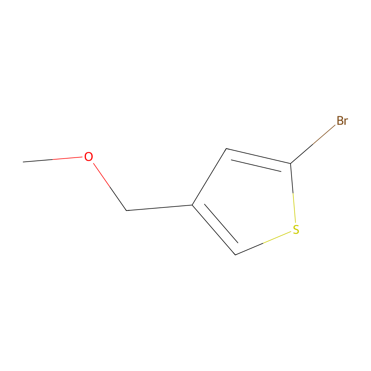 2-Bromo-4-(methoxymethyl)thiophene molecular structure, CAS 2763758-52-5