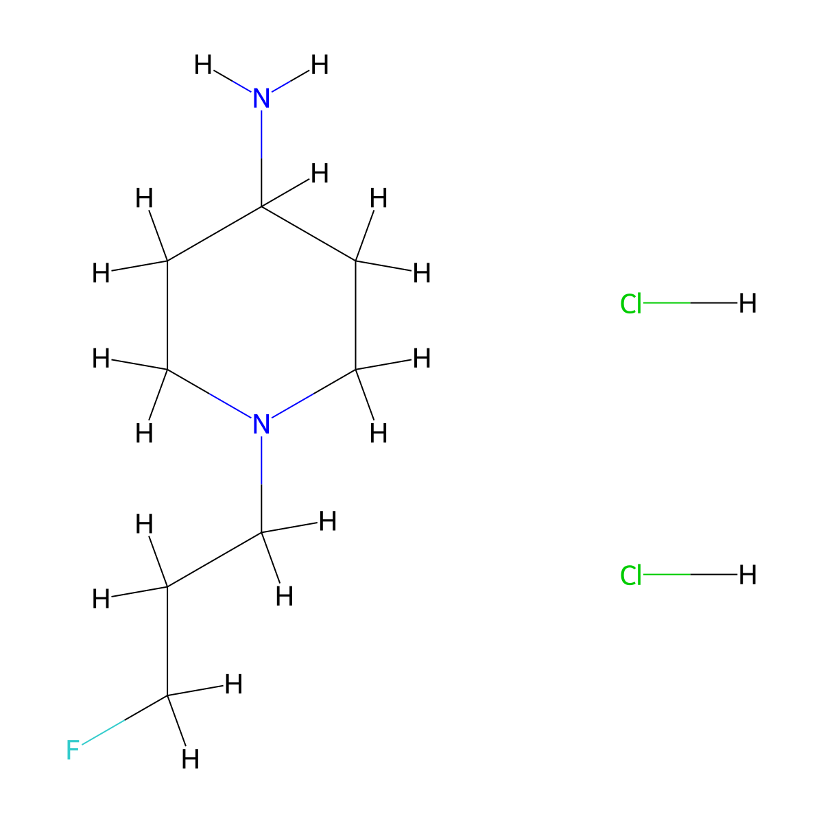 1-(3-Fluoropropyl)piperidin-4-amine dihydrochloride molecular structure, CAS 2763758-58-1