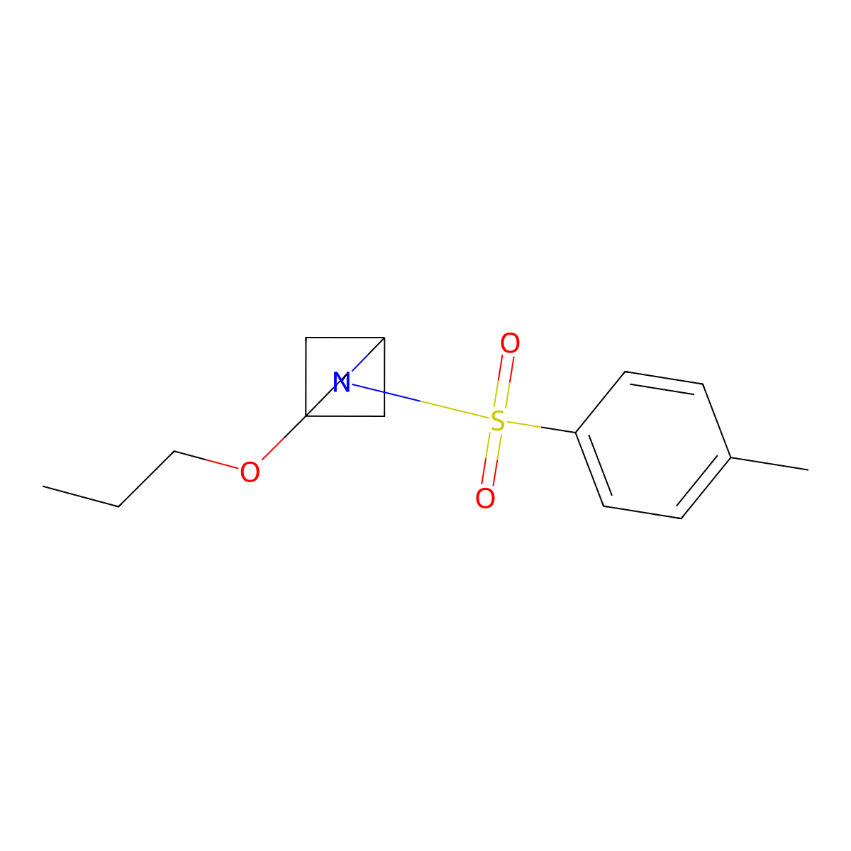 2-(4-Methylbenzenesulfonyl)-4-propoxy-2-azabicyclo[2.1.1]hexane molecular structure, CAS 2763758-61-6