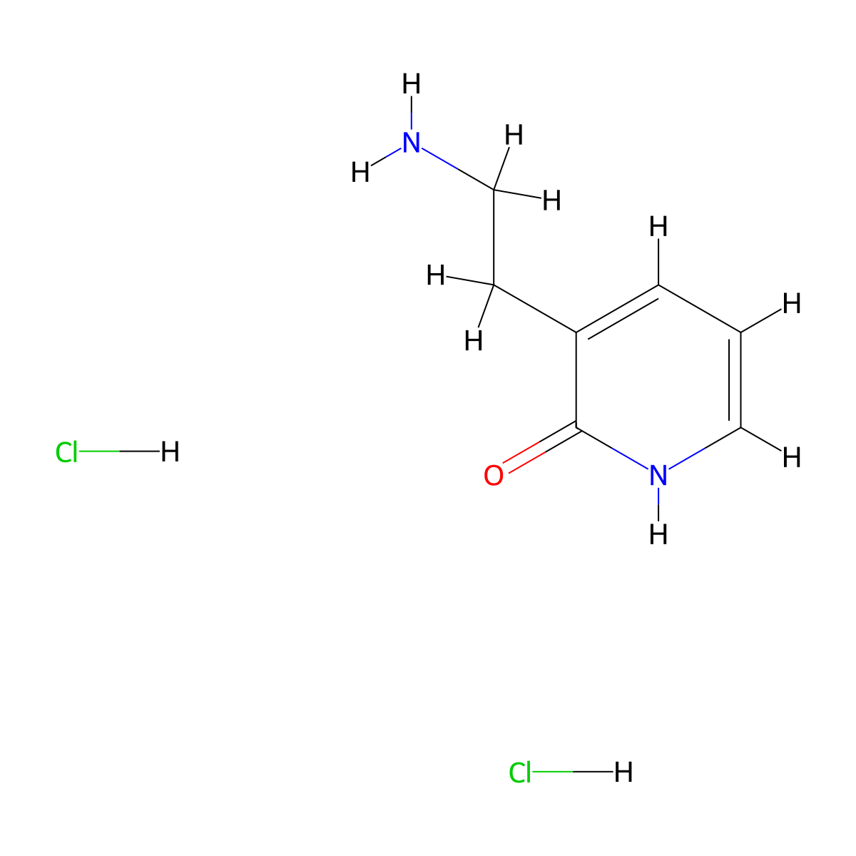 3-(2-Aminoethyl)pyridin-2-ol dihydrochloride molecular structure, CAS 2763758-76-3