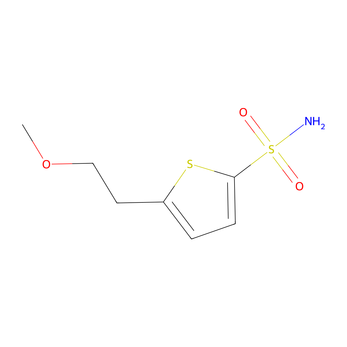 5-(2-Methoxyethyl)thiophene-2-sulfonamide molecular structure, CAS 2763758-94-5