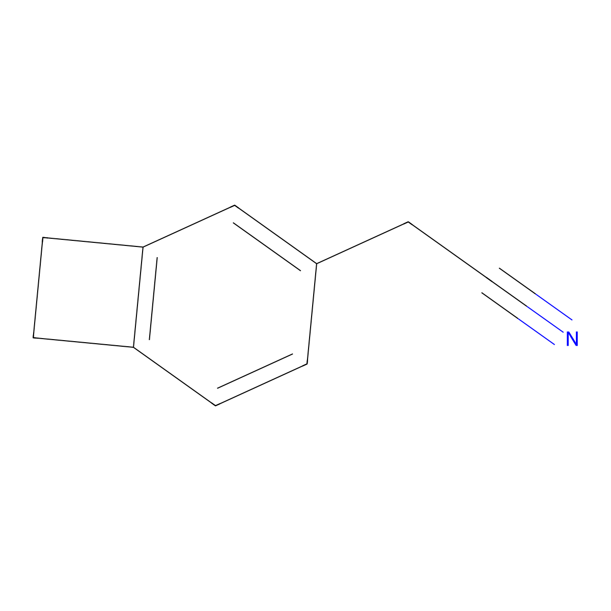 2-{Bicyclo[4.2.0]octa-1,3,5-trien-3-yl}acetonitrile molecular structure, CAS 2763758-99-0