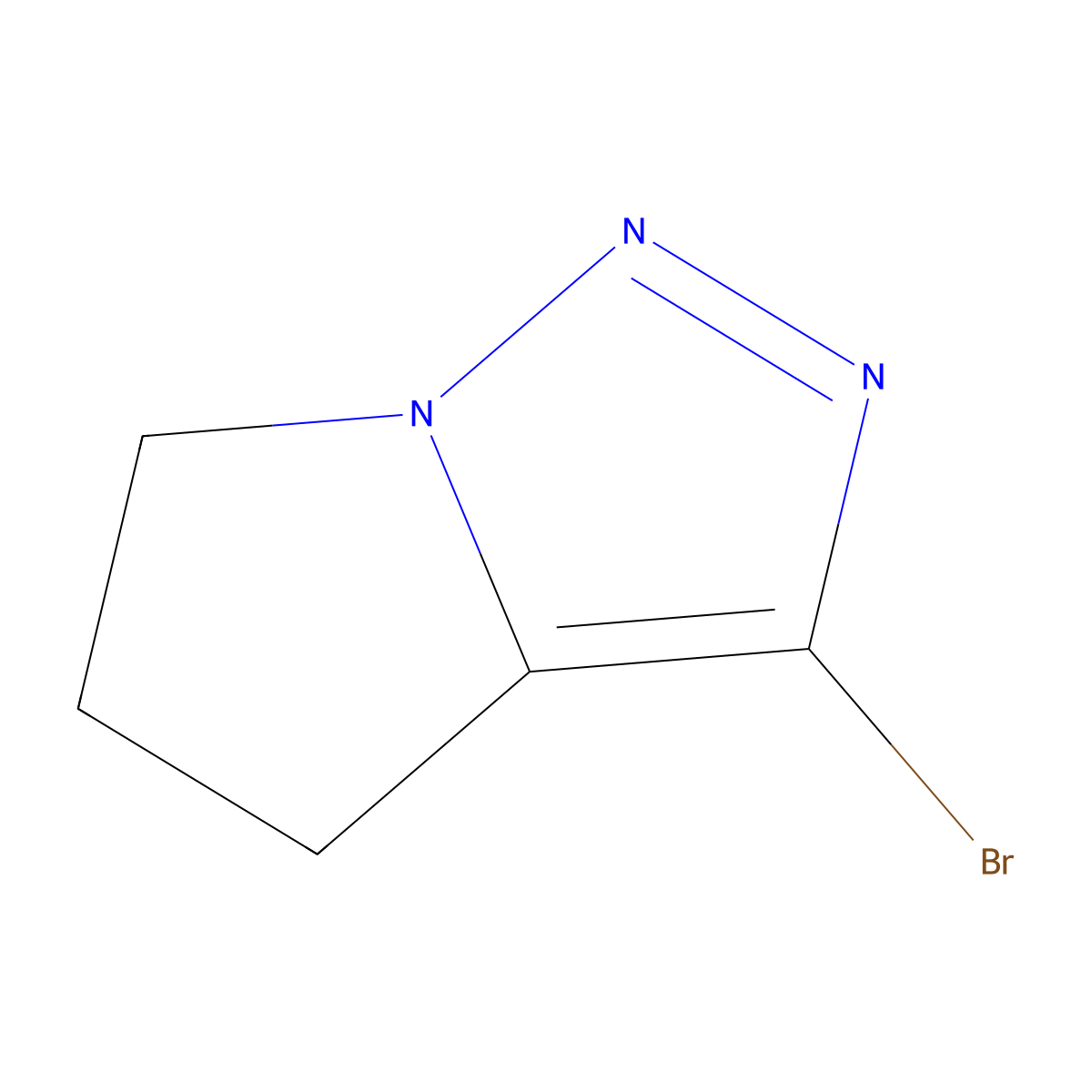 3-bromo-4H,5H,6H-pyrrolo(1,2-c)(1,2,3)triazole molecular structure, CAS 2763759-13-1