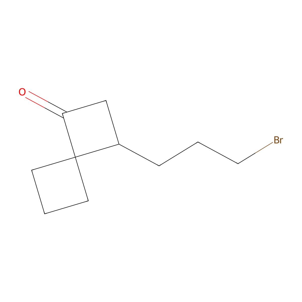3-(3-Bromopropyl)spiro[3.3]heptan-1-one molecular structure, CAS 2763759-16-4
