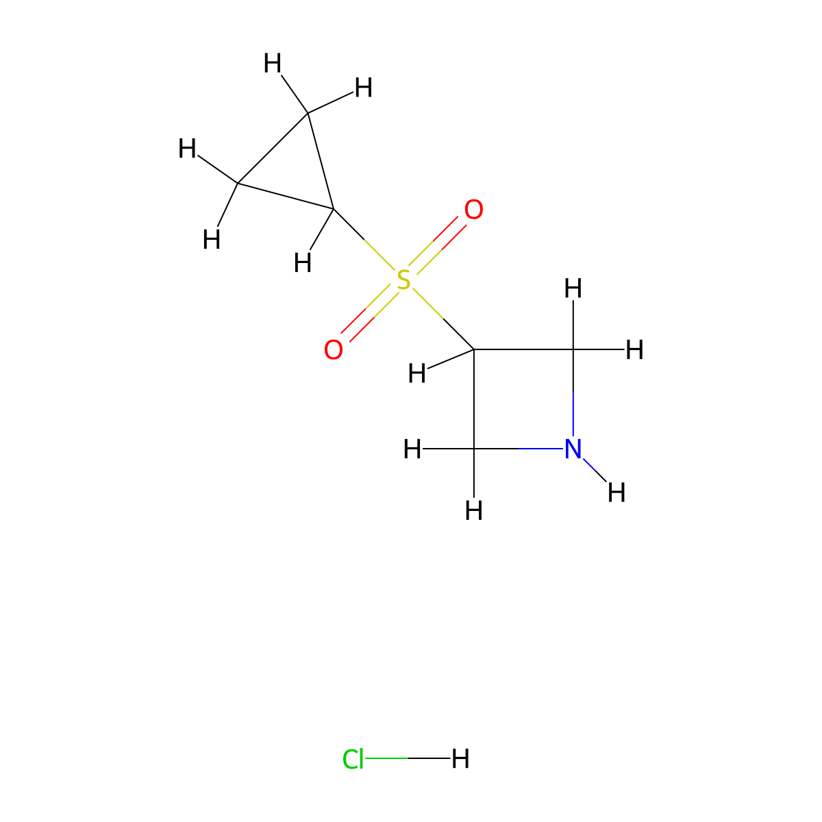 3-(Cyclopropanesulfonyl)azetidine hydrochloride molecular structure, CAS 2763759-18-6