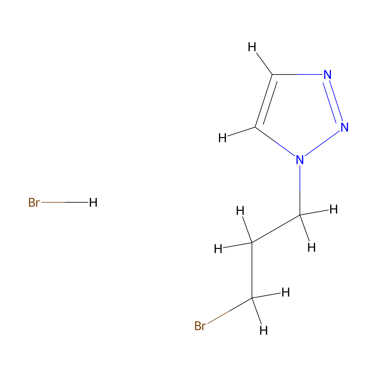 1-(3-bromopropyl)-1H-1,2,3-triazole hydrobromide molecular structure, CAS 2763759-26-6