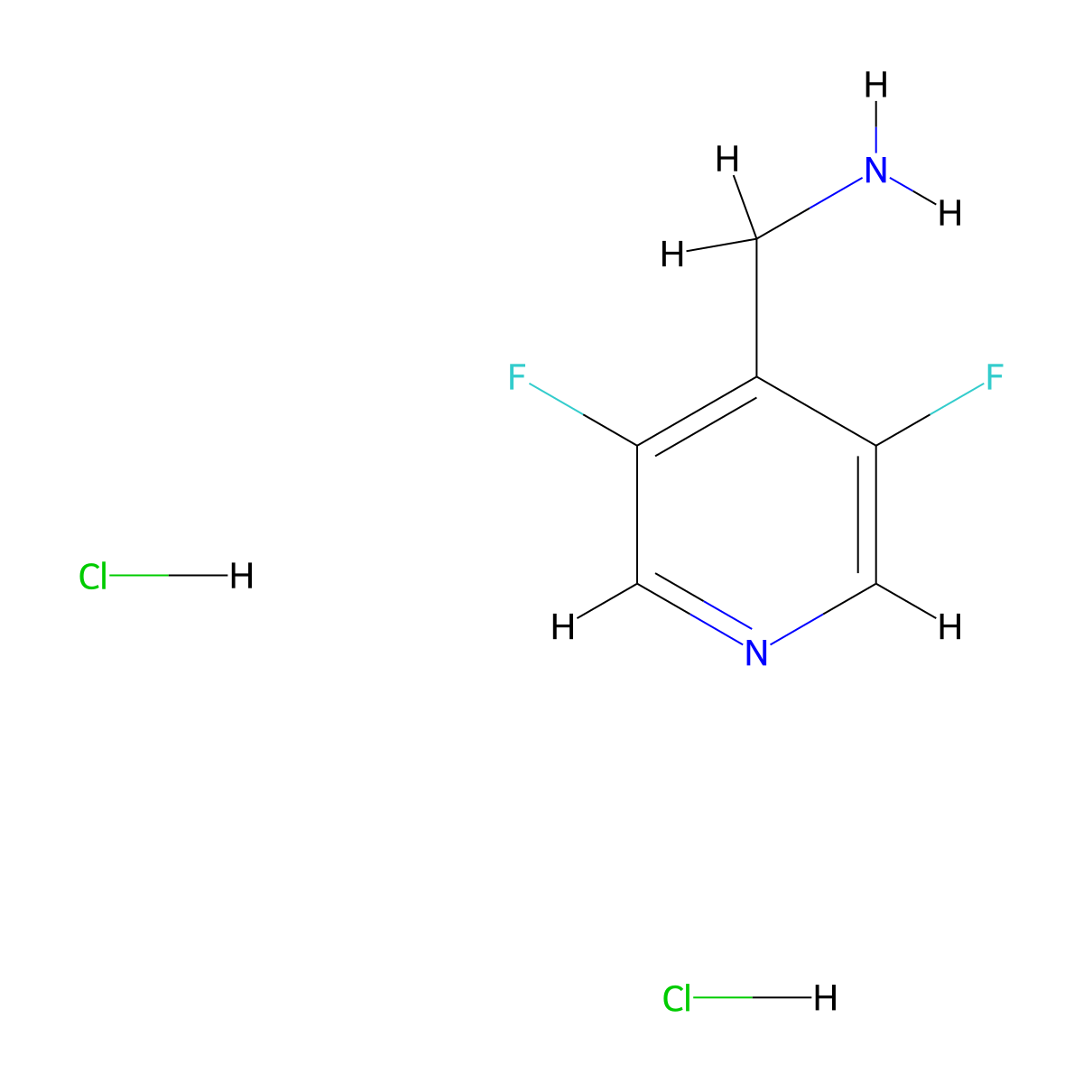 (3,5-Difluoropyridin-4-yl)methanamine dihydrochloride molecular structure, CAS 2763759-31-3