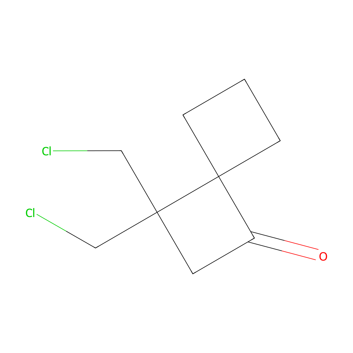 3,3-Bis(chloromethyl)spiro[3.3]heptan-1-one molecular structure, CAS 2763759-33-5