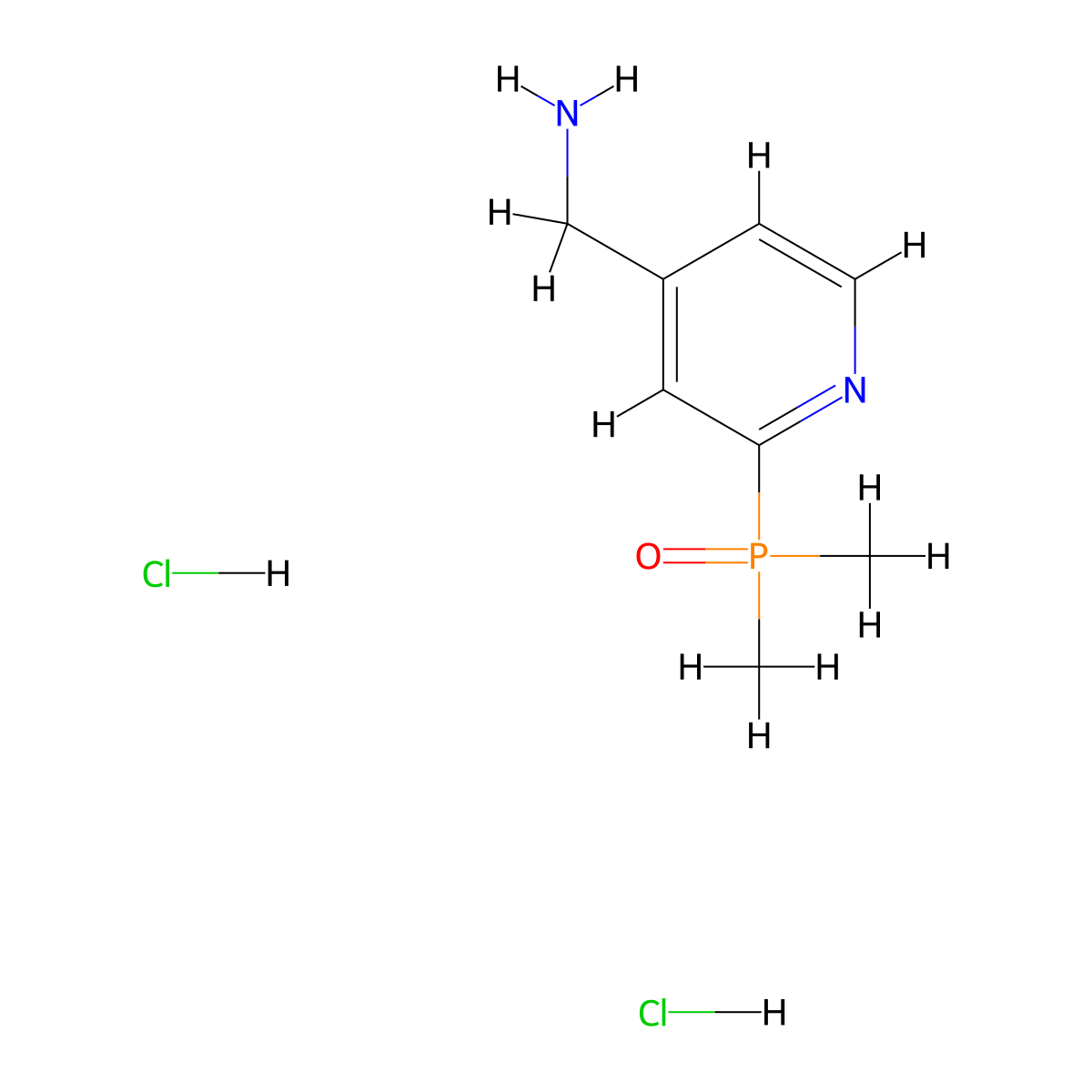 1-(2-(Dimethylphosphoryl)pyridin-4-yl)methanamine dihydrochloride molecular structure, CAS 2763759-46-0