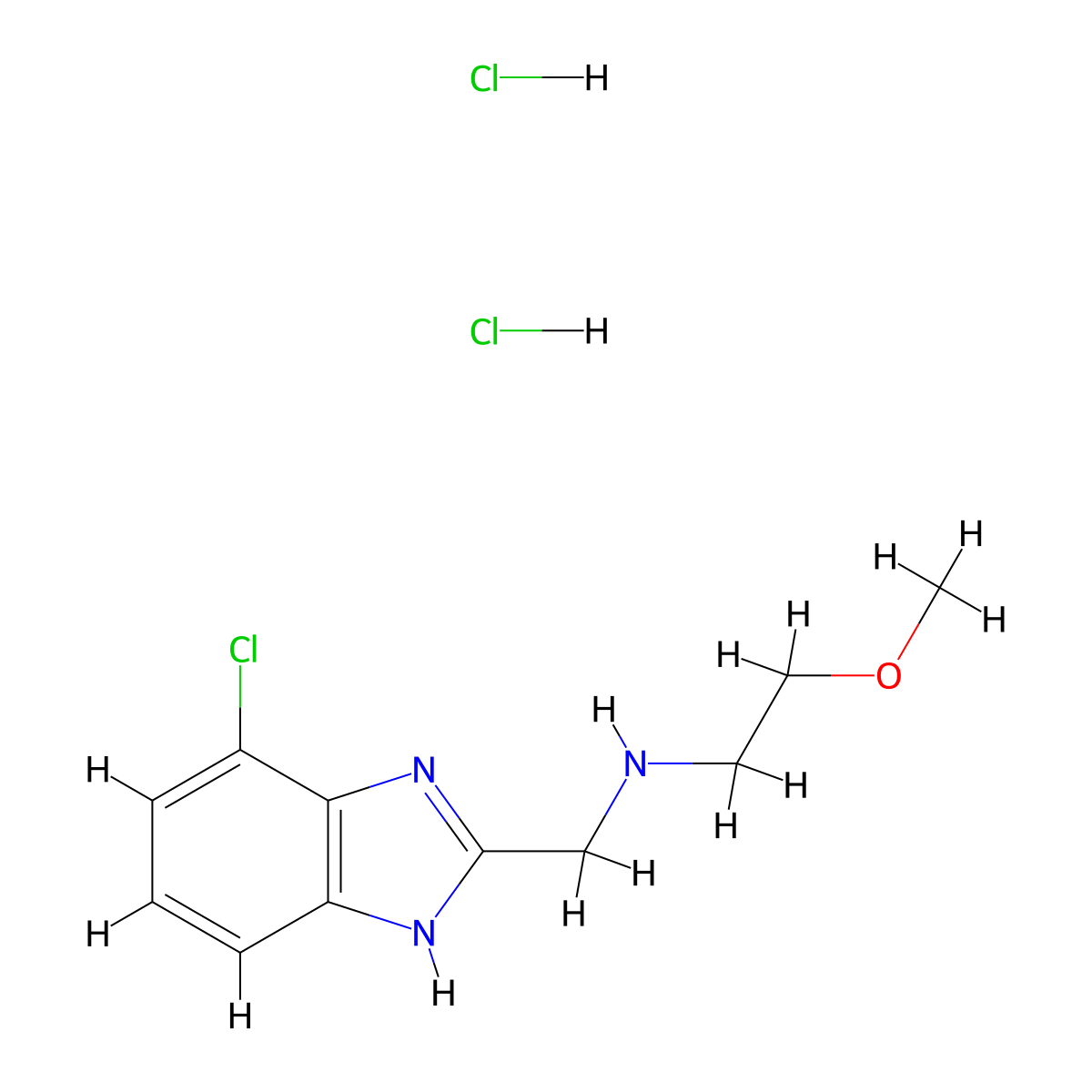 [(7-chloro-1H-1,3-benzodiazol-2-yl)methyl](2-methoxyethyl)amine dihydrochloride molecular structure, CAS 2763759-73-3