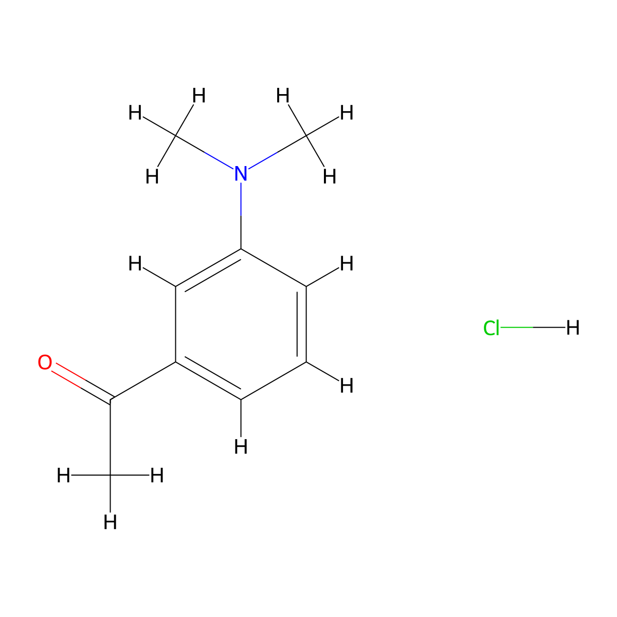1-[3-(Dimethylamino)phenyl]ethan-1-one hydrochloride molecular structure, CAS 2763759-76-6