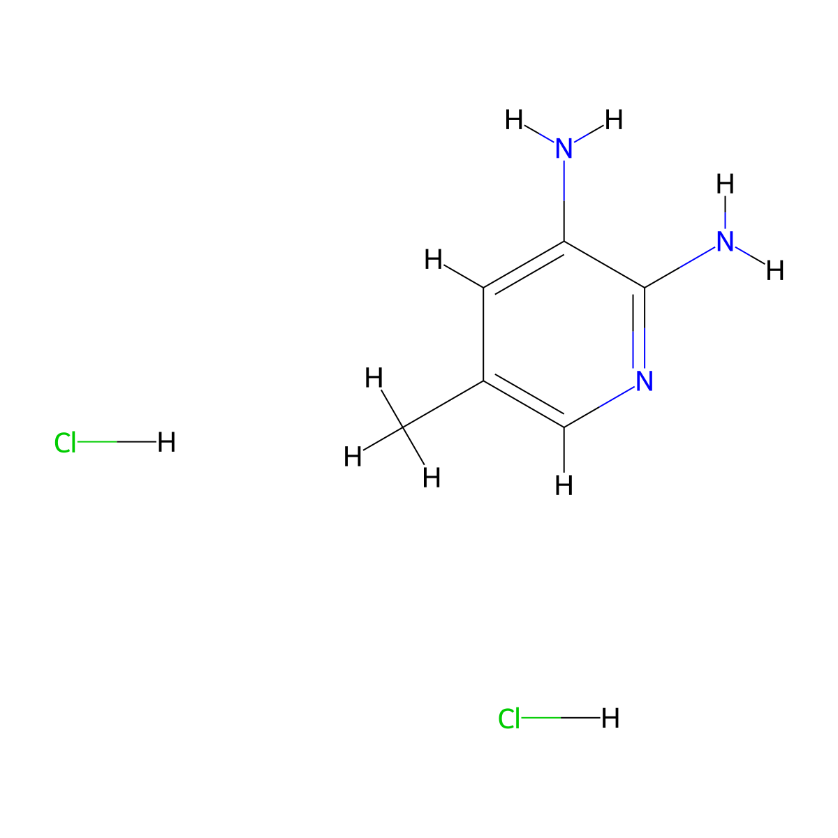 5-Methylpyridine-2,3-diamine dihydrochloride molecular structure, CAS 2763760-07-0