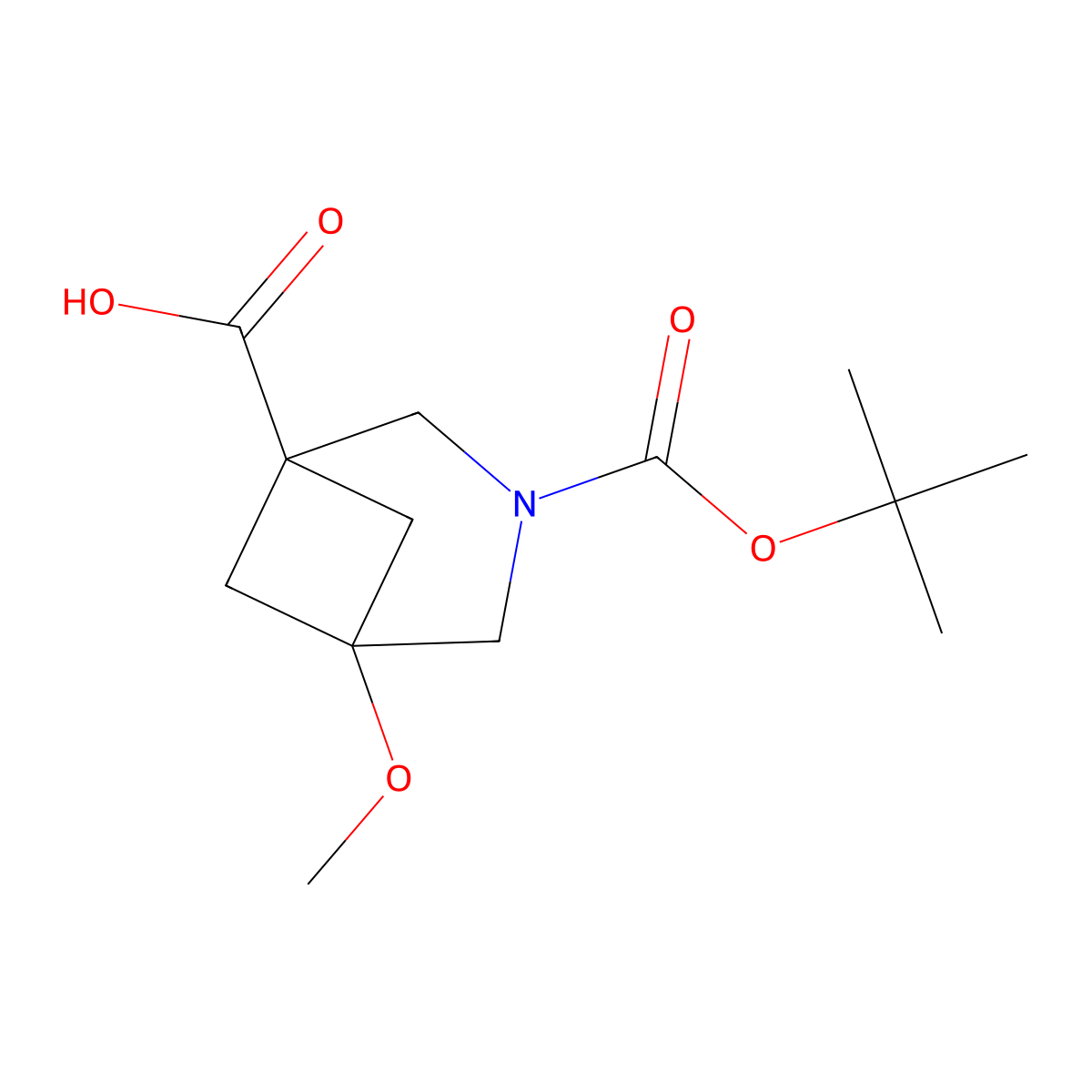 3-[(Tert-butoxy)carbonyl]-5-methoxy-3-azabicyclo[3.1.1]heptane-1-carboxylic acid molecular structure, CAS 2763760-17-2
