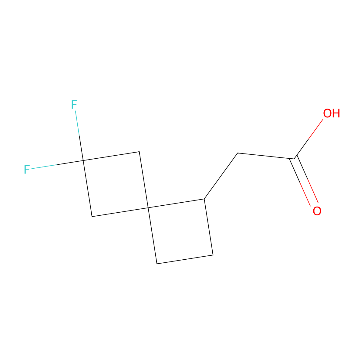 2-{6,6-Difluorospiro[3.3]heptan-1-yl}acetic acid molecular structure, CAS 2763760-26-3