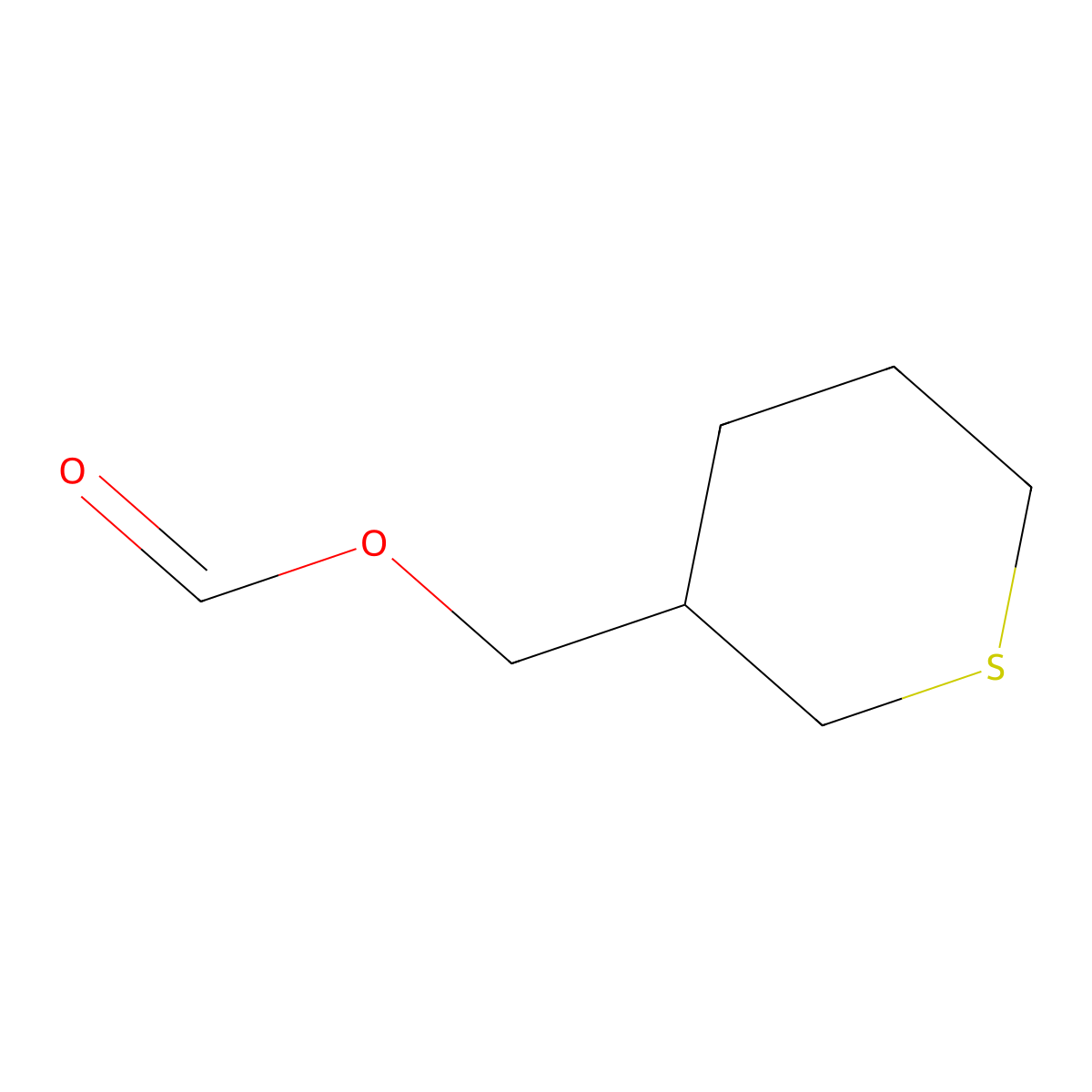 (Thian-3-yl)methyl formate molecular structure, CAS 2763760-28-5