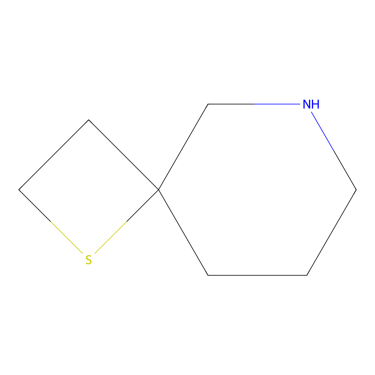 1-Thia-6-azaspiro[3.5]nonane molecular structure, CAS 2763760-43-4