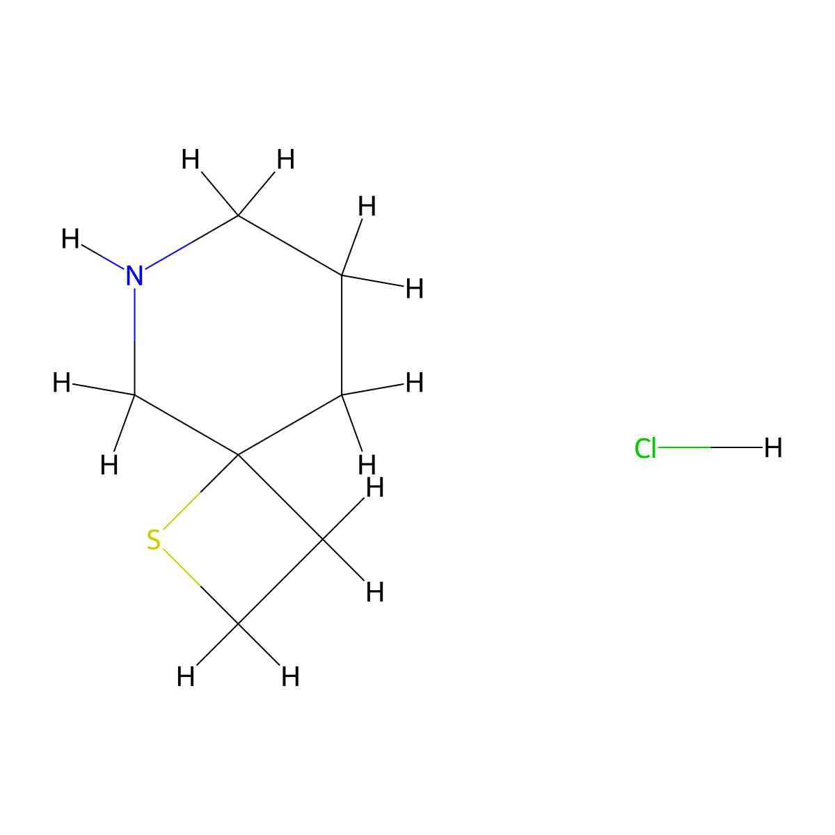 1-Thia-6-azaspiro[3.5]nonane hydrochloride molecular structure, CAS 2763760-44-5