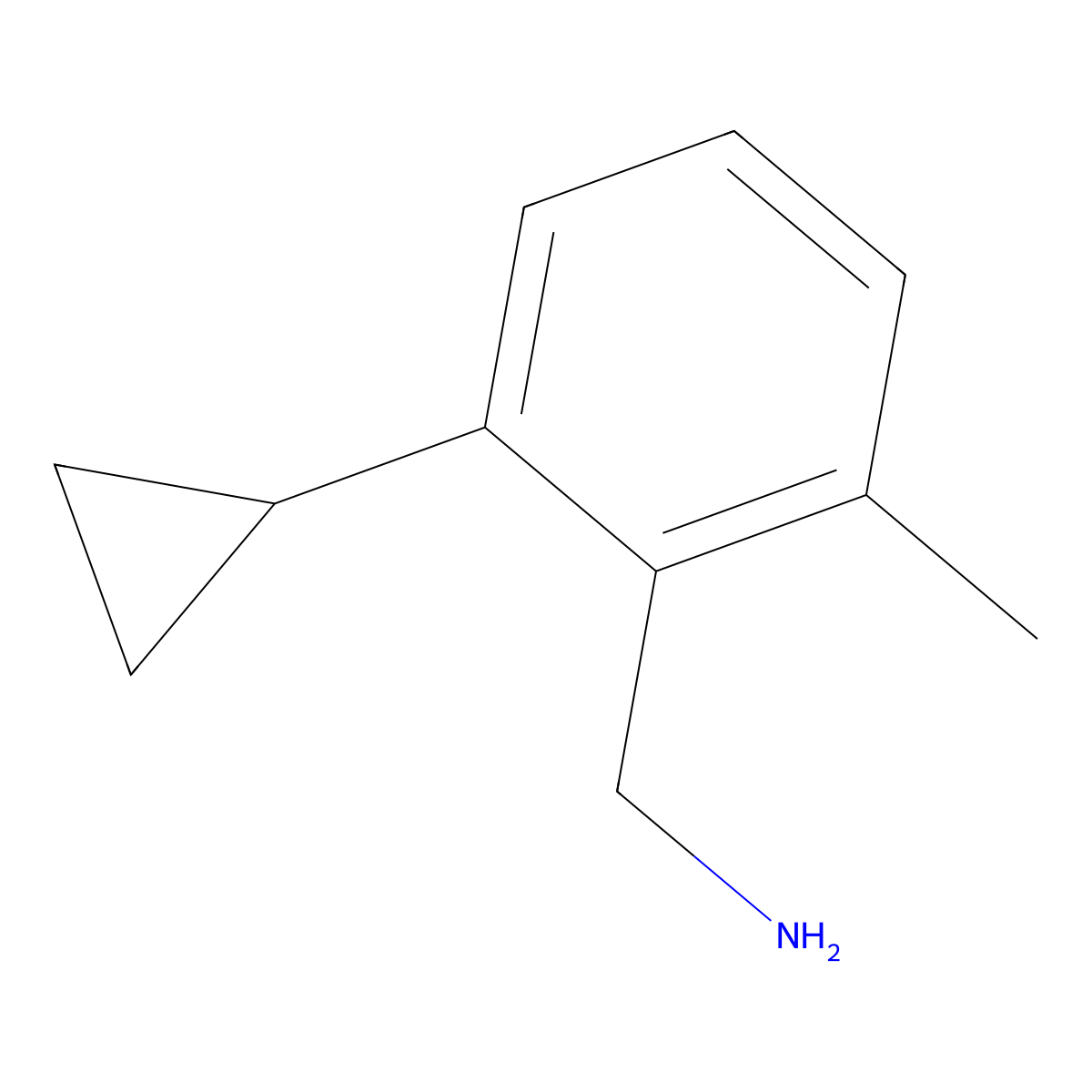 1-(2-Cyclopropyl-6-methylphenyl)methanamine molecular structure, CAS 2763760-46-7