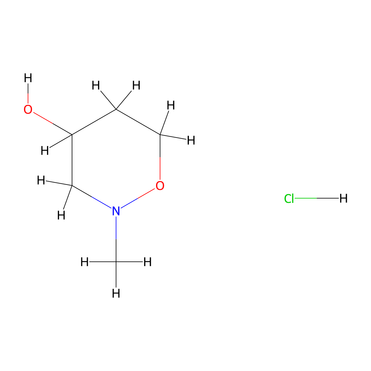 2-Methyl-1,2-oxazinan-4-ol hydrochloride molecular structure, CAS 2763760-49-0