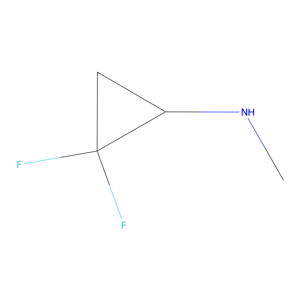 (2,2-Difluoro-cyclopropyl)-methylamine molecular structure, CAS 2763775-87-5