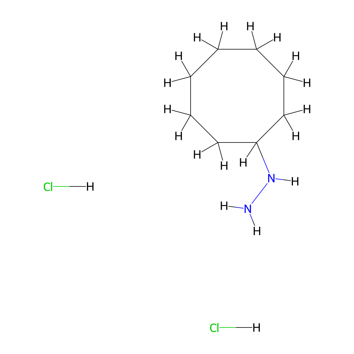 Cyclooctylhydrazine dihydrochloride molecular structure, CAS 2763775-96-6