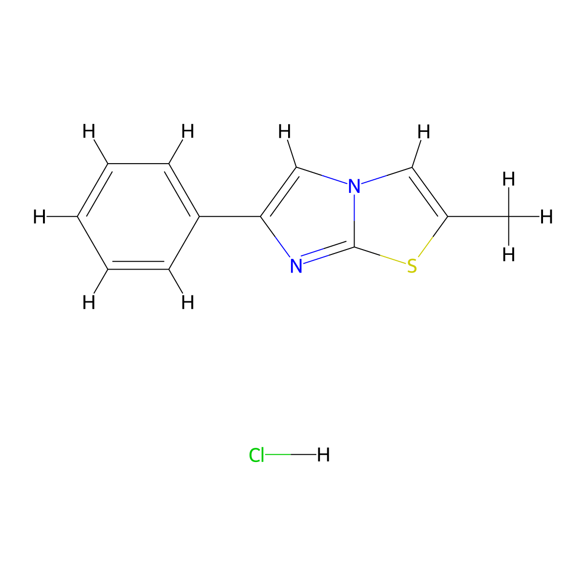 2-Methyl-6-phenylimidazo[2,1-b][1,3]thiazole hydrochloride molecular structure, CAS 2763776-18-5