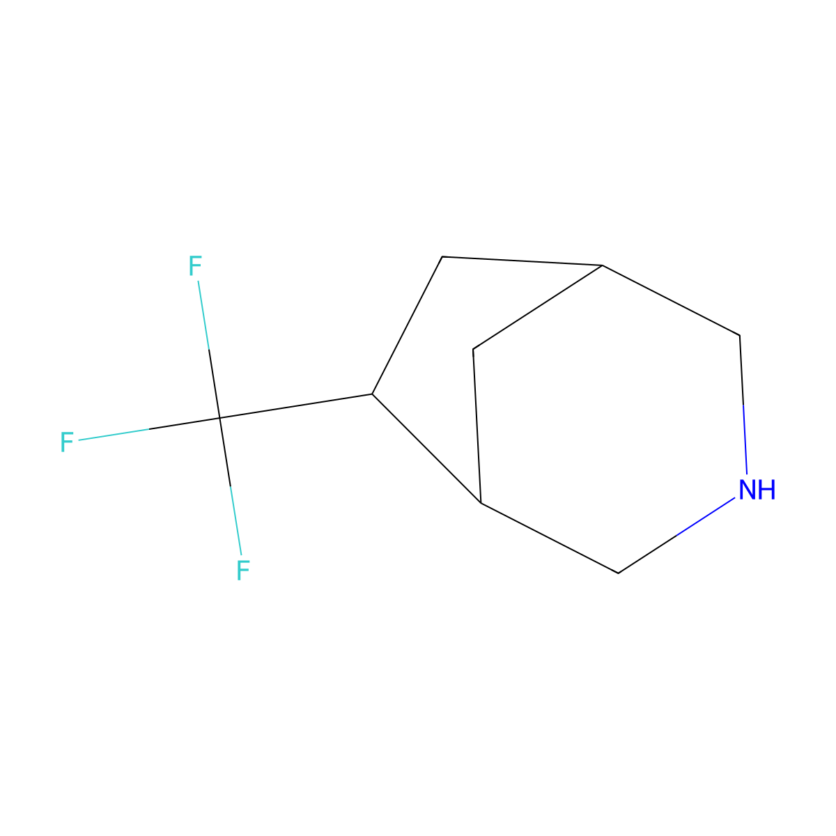 6-(Trifluoromethyl)-3-azabicyclo[3.2.1]octane molecular structure, CAS 2763776-27-6