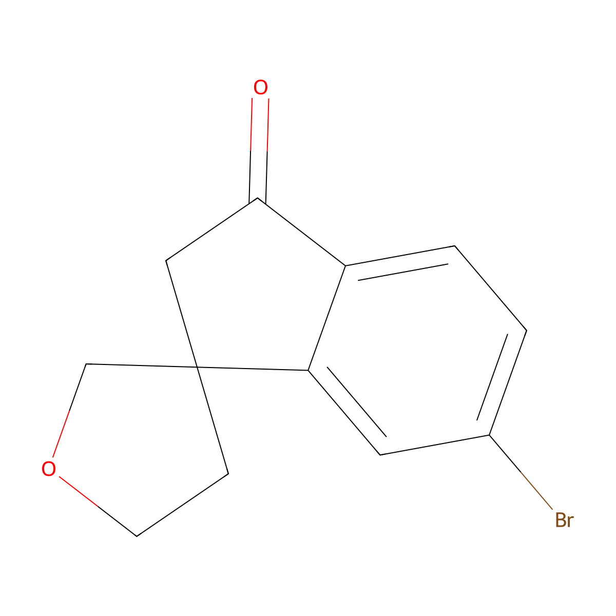 6-Bromo-2,3-dihydrospiro[indene-1,3'-oxolan]-3-one molecular structure, CAS 2763776-40-3