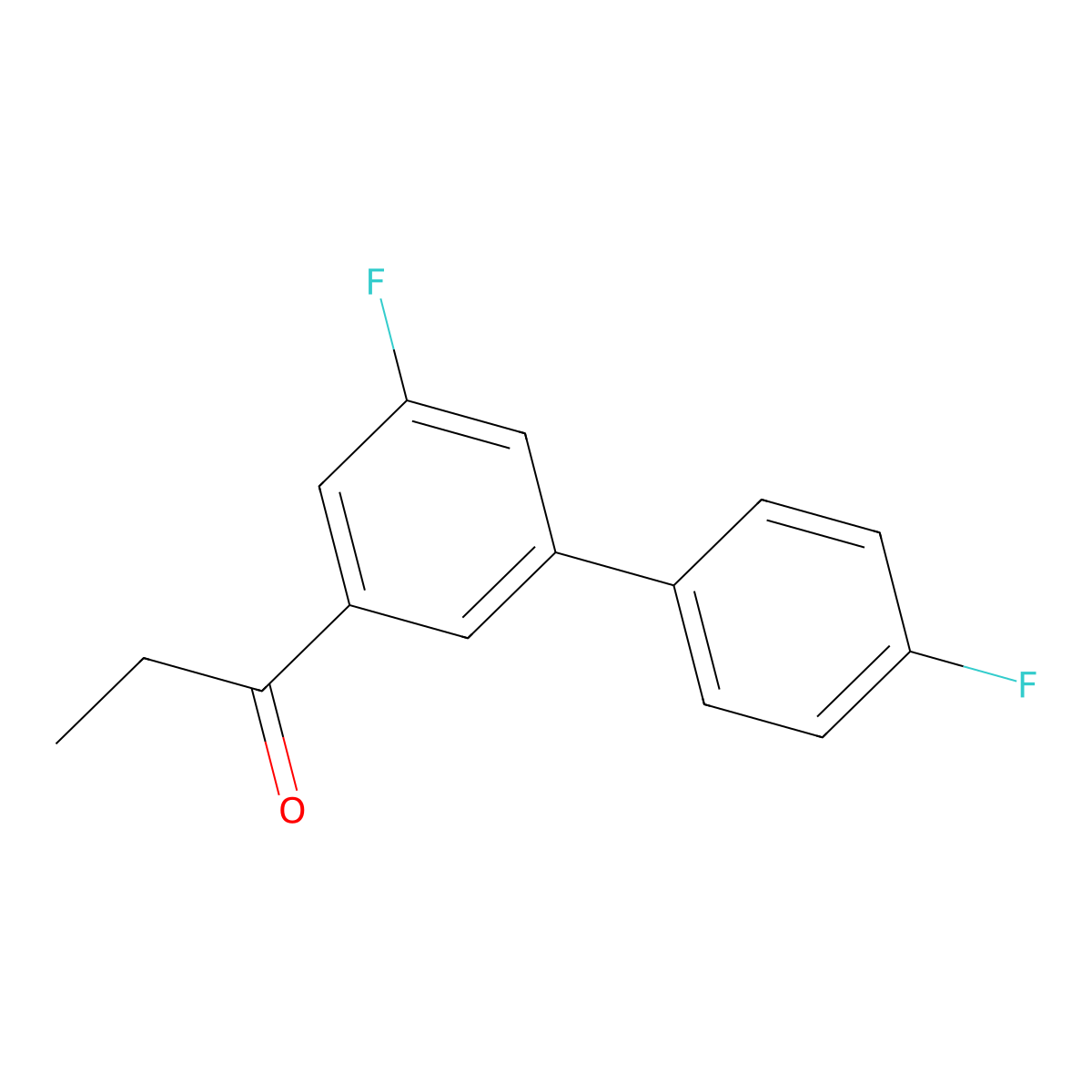 1-{4',5-Difluoro-[1,1'-biphenyl]-3-yl}propan-1-one molecular structure, CAS 2763776-43-6