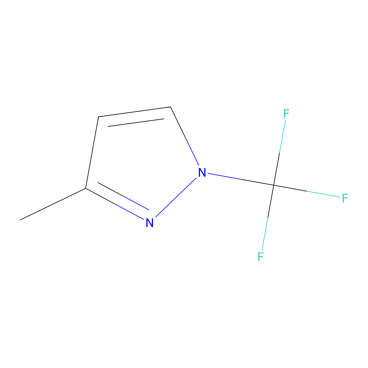 3-methyl-1-(trifluoromethyl)-1H-pyrazole molecular structure, CAS 2763776-44-7