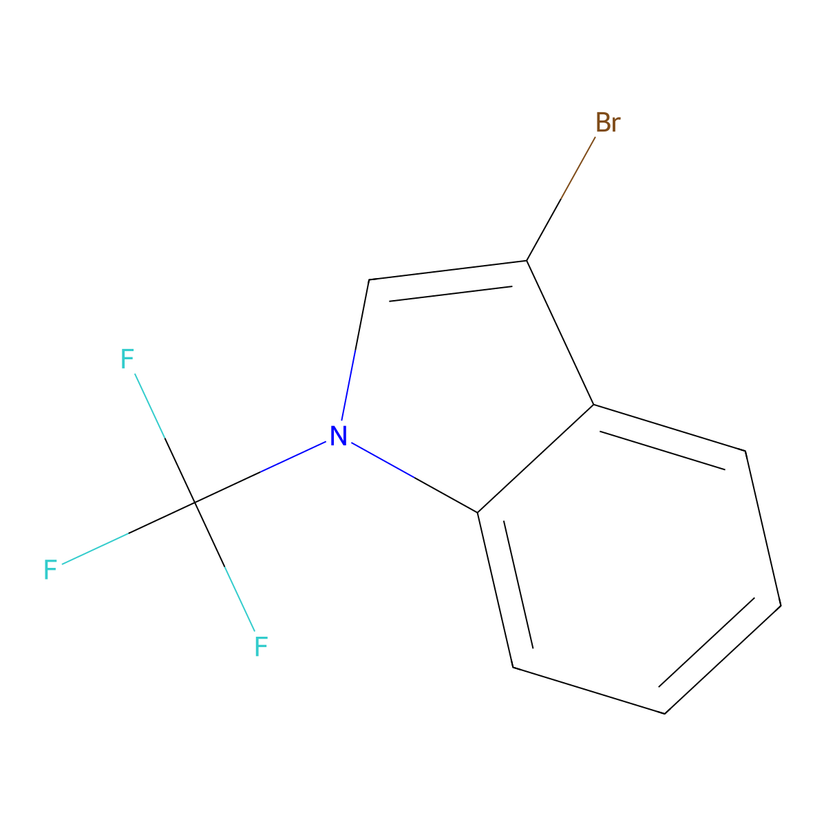 3-bromo-1-(trifluoromethyl)-1H-indole molecular structure, CAS 2763776-45-8