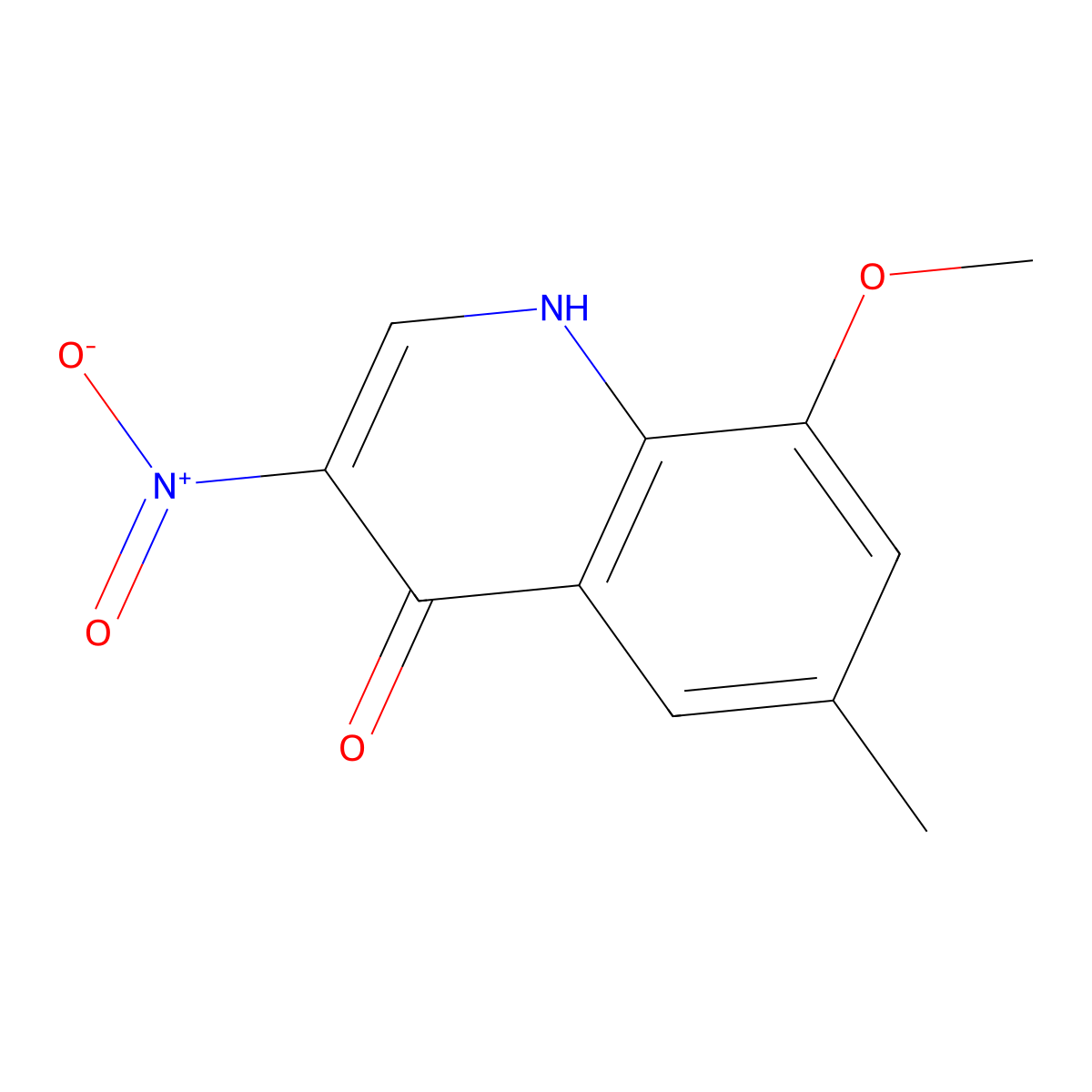 8-Methoxy-6-methyl-3-nitroquinolin-4-ol molecular structure, CAS 2763776-49-2
