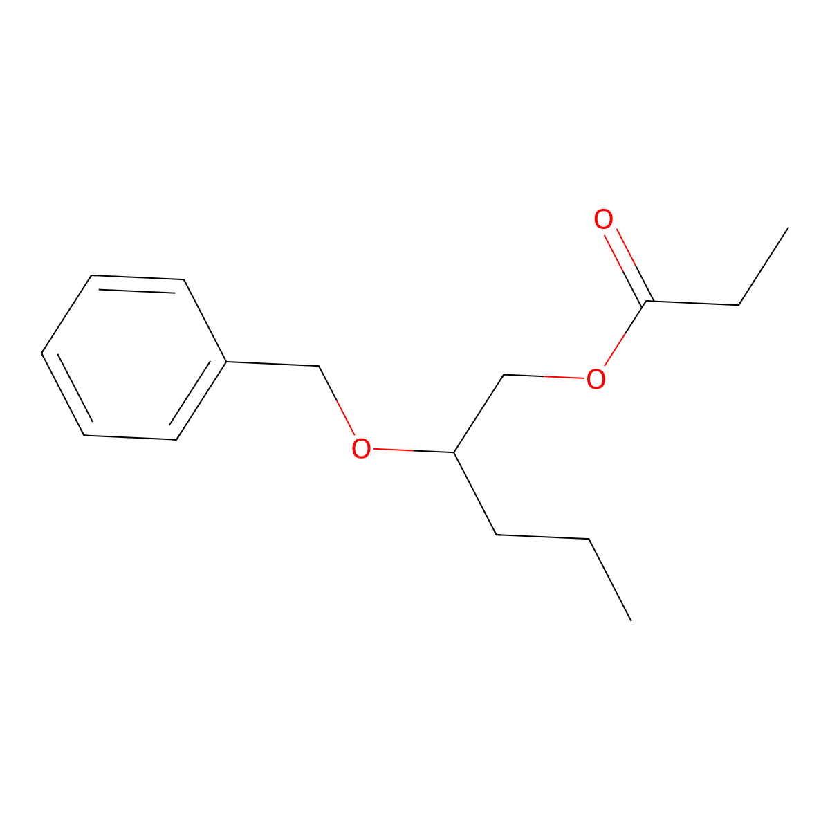2-(Benzyloxy)pentyl propanoate molecular structure, CAS 2763776-51-6