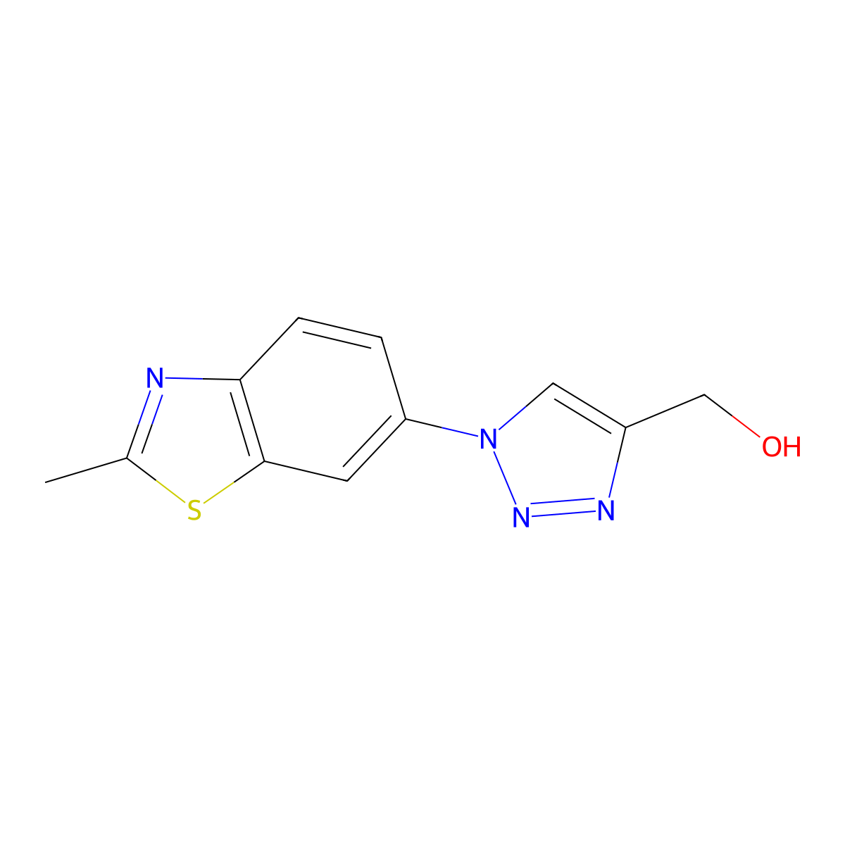 [1-(2-methyl-1,3-benzothiazol-6-yl)-1H-1,2,3-triazol-4-yl]methanol molecular structure, CAS 2763776-58-3