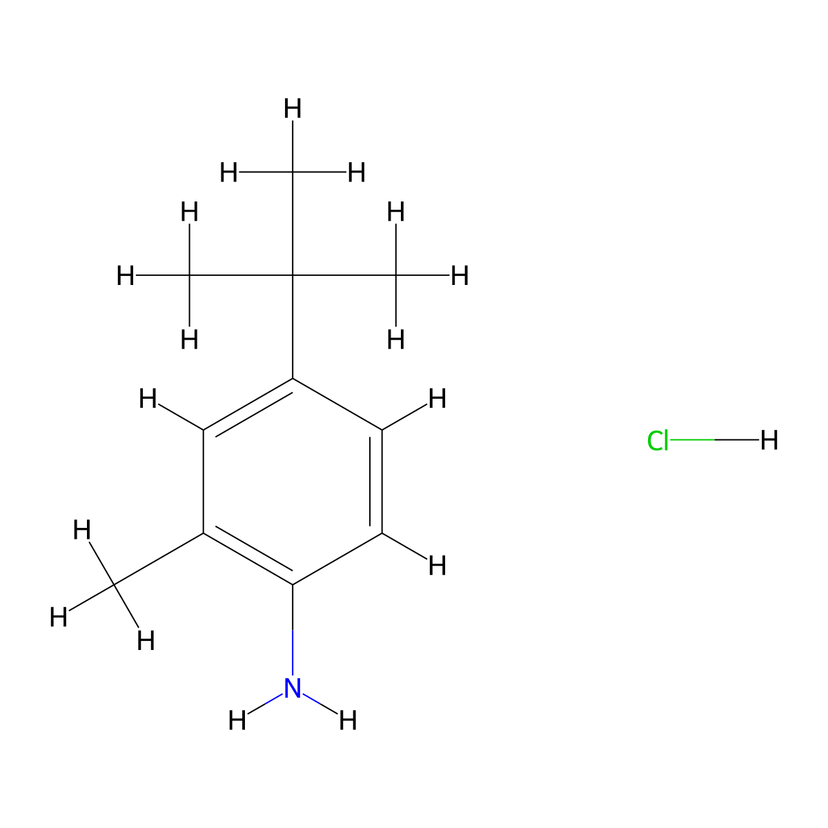 4-Tert-butyl-2-methylaniline hydrochloride molecular structure, CAS 2763776-68-5