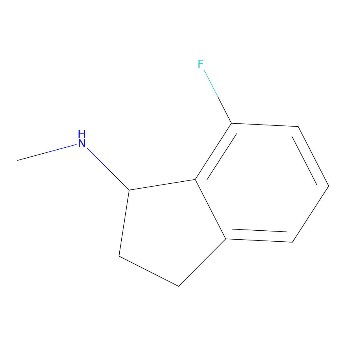 7-fluoro-N-methyl-2,3-dihydro-1H-inden-1-amine molecular structure, CAS 2763776-93-6