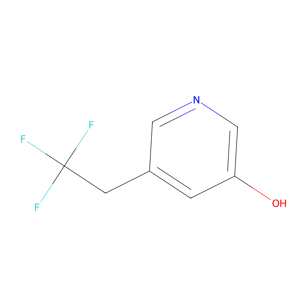 5-(2,2,2-Trifluoroethyl)pyridin-3-ol molecular structure, CAS 2763776-95-8