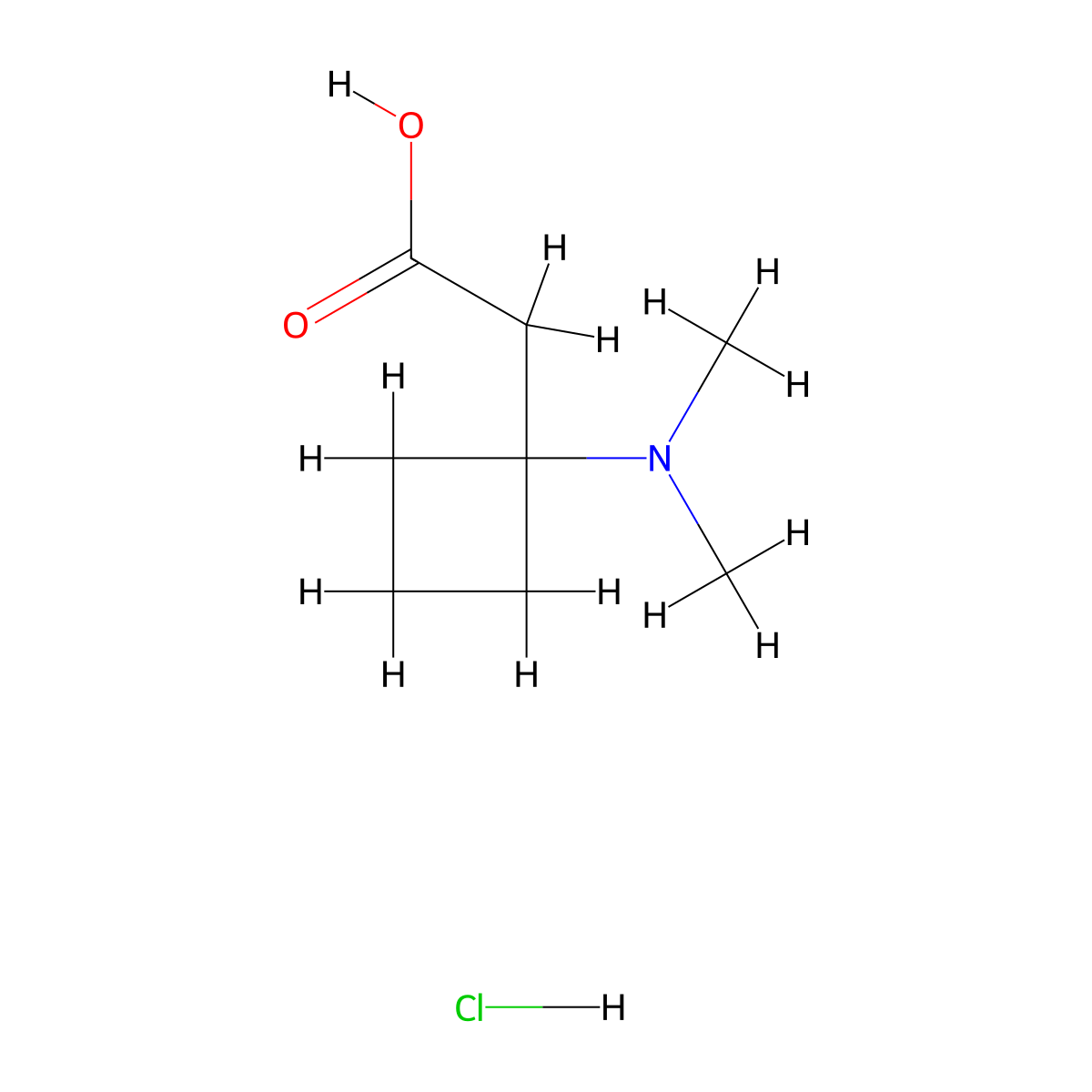2-[1-(Dimethylamino)cyclobutyl]acetic acid hydrochloride molecular structure, CAS 2763776-96-9