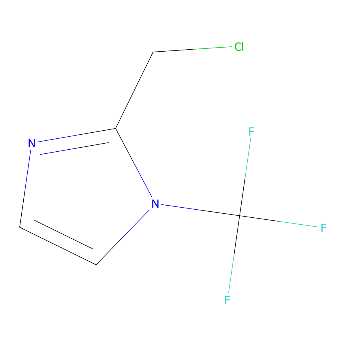 2-(chloromethyl)-1-(trifluoromethyl)-1H-imidazole molecular structure, CAS 2763776-97-0