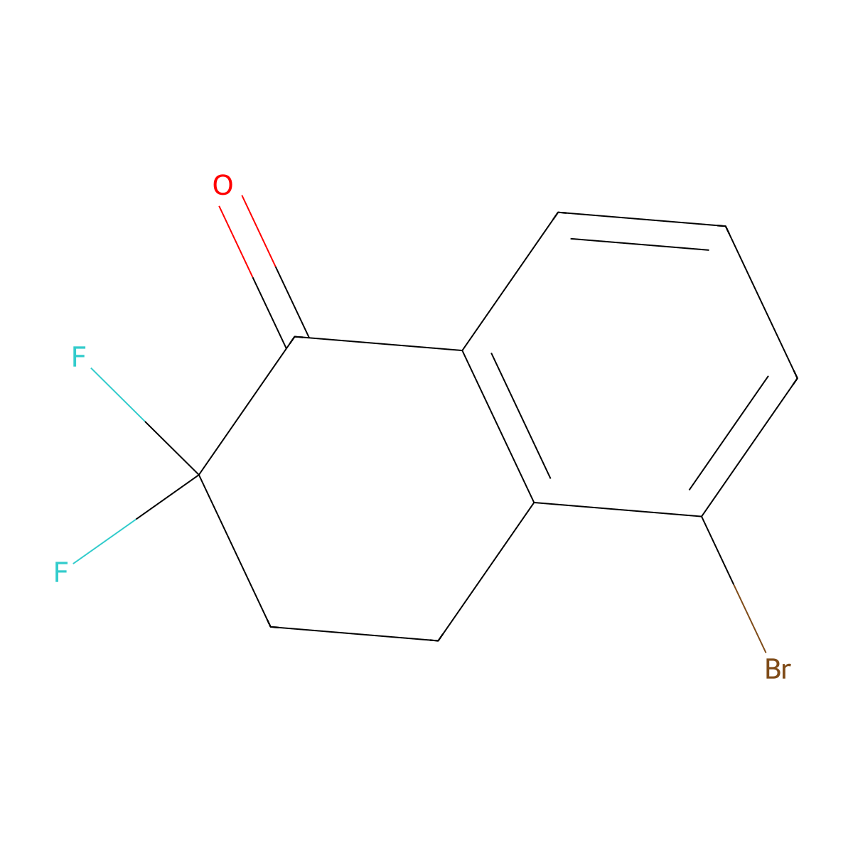 5-Bromo-2,2-difluoro-1,2,3,4-tetrahydronaphthalen-1-one molecular structure, CAS 2763776-98-1