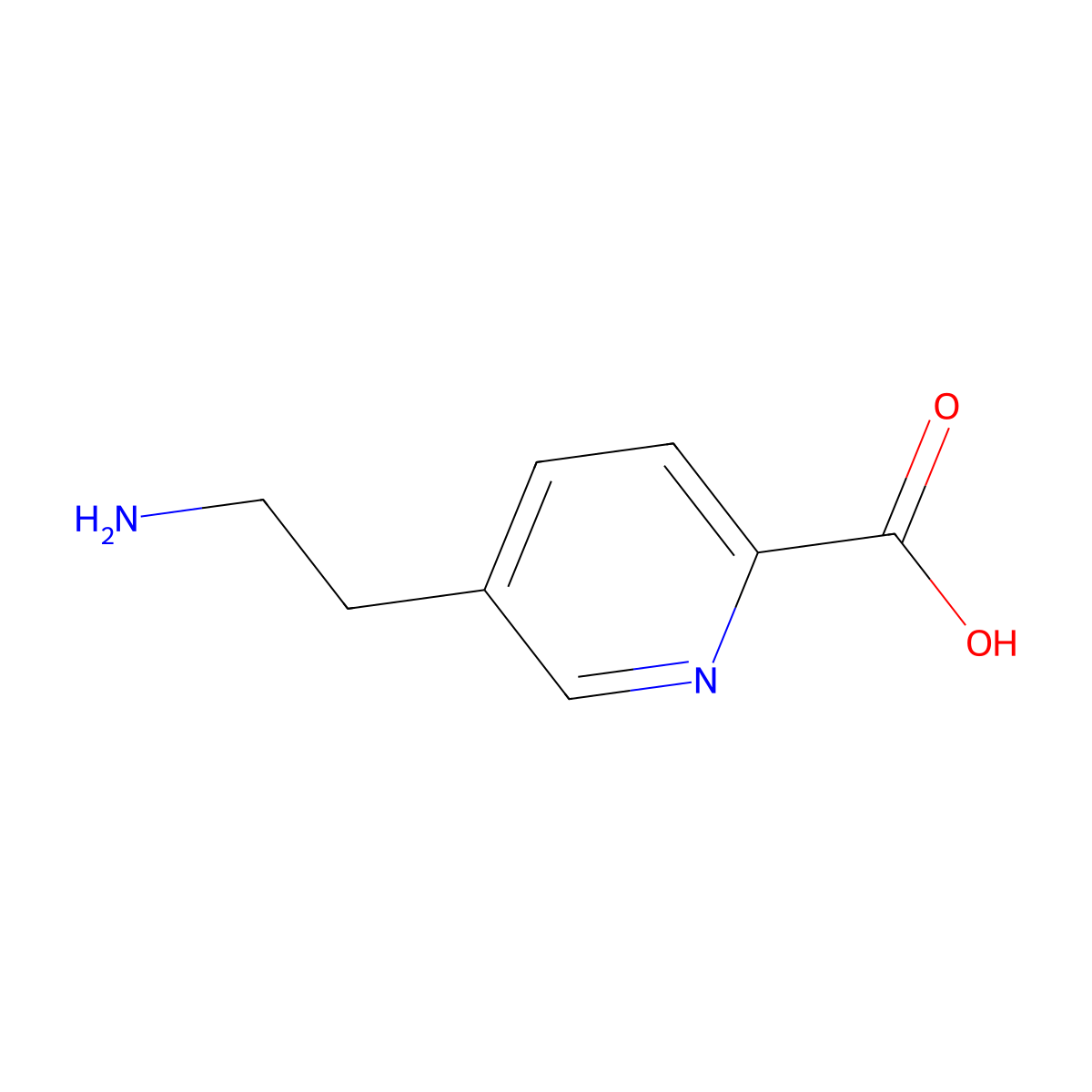 5-(2-Aminoethyl)pyridine-2-carboxylic acid molecular structure, CAS 2763777-03-1